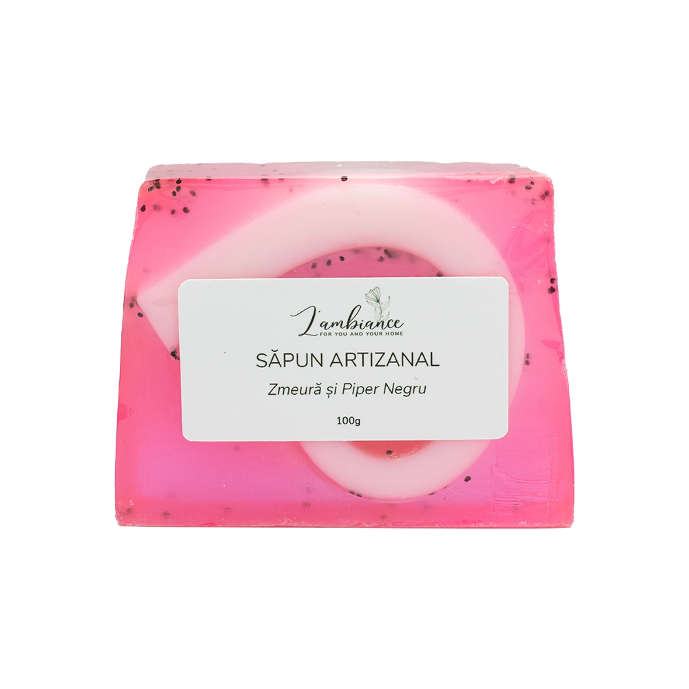 Sapun handmade - Zmeura si Piper Negru - L'Ambiance Sapun handmade - Zmeura si Piper Negru - L'Ambiance