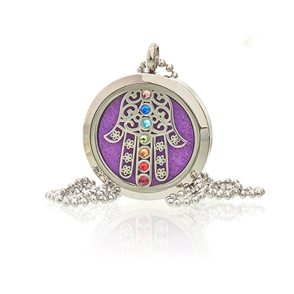 Colier Aromaterapie - Hamsa Chakra - L'ambiance Colier Aromaterapie - Hamsa Chakra - L'ambiance