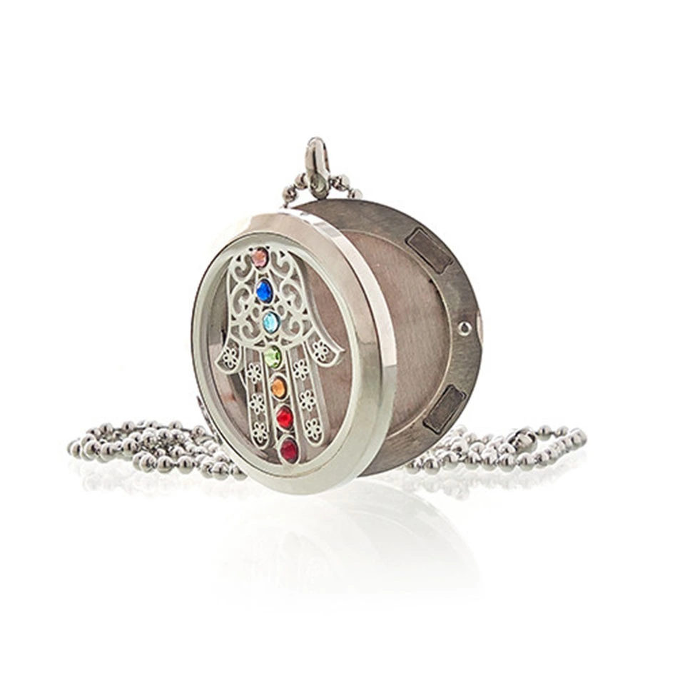 Colier Aromaterapie - Hamsa Chakra - L'ambiance Colier Aromaterapie - Hamsa Chakra - L'ambiance
