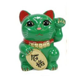 pisica-maneki-neko-verde