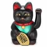 Pisica Maneki Neko - Feng Shui - Neagra - L'ambiance